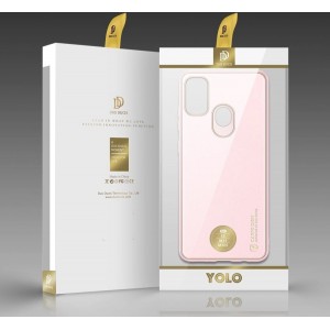 Dux Ducis Yolo elegant case made of soft TPU and PU leather for Samsung Galaxy M30s pink