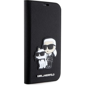 Karl Lagerfeld case for iPhone 14 Pro Max 6,7" KLBKP14XSANKCPK black Saffiano Karl & Choupette