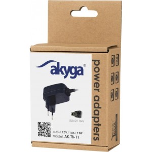 Akyga universal adapter AK-TB-11 9V / 1A 9W 5.5 x 2.1 mm 1.5m