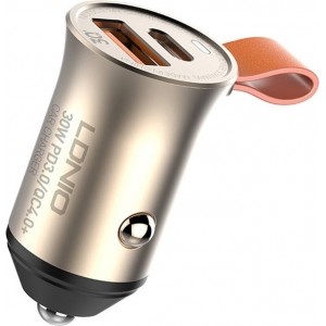 Ldnio C509Q USB, USB-C 30W Car charger + Lightning cable Cable