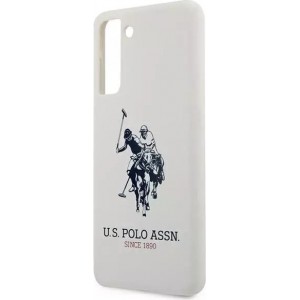 Ferrari US Polo Silicone Logo Phone Case for Samsung Galaxy S21 white/white