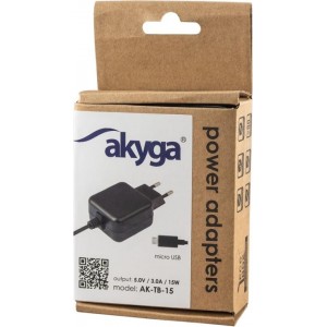 Akyga universal adapter AK-TB-15 5.0V / 3.0A 15W micro USB B 1.0m