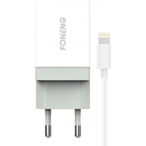 Foneng Charger Foneng 1x USB K210 10.5W + USB Lightning cable