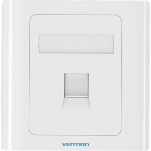 Vention 1-Port Keystone Wall Plate 86 Type Vention IFAW0 White