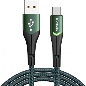 Mcdodo USB to USB-C Mcdodo Magnificence CA-7961 LED cable, 1m (green)