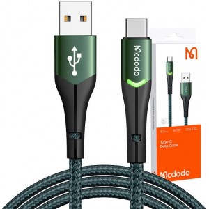 Mcdodo USB to USB-C Mcdodo Magnificence CA-7961 LED cable, 1m (green)