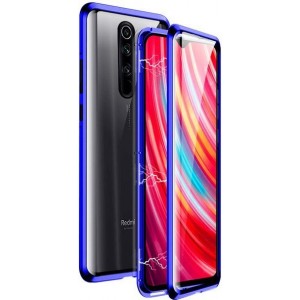 Dr. Fit Dr.Fit Double-Sided Magnetic Glass Case for Redmi Note 8 Pro Blue