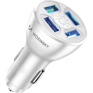 Wozinsky WCCAW 50W 4x USB-A QC car charger - white