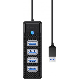 Orico Hub USB to 4x USB 3.0, 5 Gbps, 0.15m (Black)