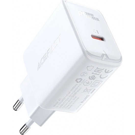 Acefast fast charger USB Type C 20W Power Delivery white (A1 EU white)