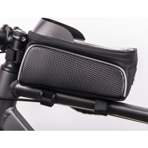 Waterproof bike frame bag with shielded phone holder Model02 black