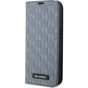 Karl Lagerfeld case for iPhone 14 Pro 6,1" KLBKP14LSAKLHPG silver BT Saffiano Mono