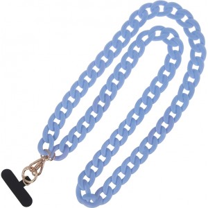 Phone chain long matte light blue