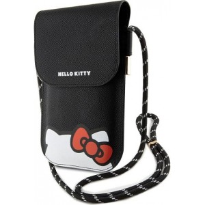 Hello Kitty Bag black Leather Hiding Kitty Cord