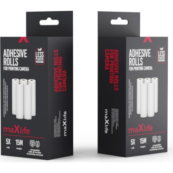 Maxlife adhesive roll set for printing camera