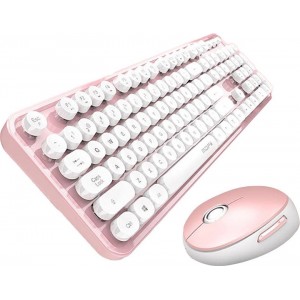 Mofii Wireless keyboard + mouse set MOFII Sweet 2.4G (White-Pink)