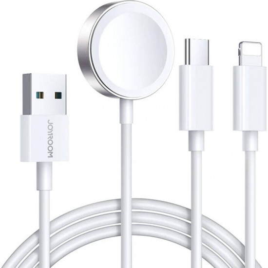 Joyroom Apple Watch Magnetic Charger Joyroom S-IW008 Lightning + USB-C 5V 1.2m (White)