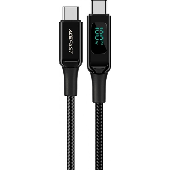 Acefast C6-03 Black USB-C - USB-C PD QC cable 100W 5A 480Mb/s 2m - black