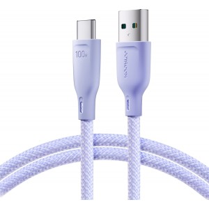 Joyroom Multi-Color Series S-A34 USB-A / USB-C 100W Cable 1m - Purple