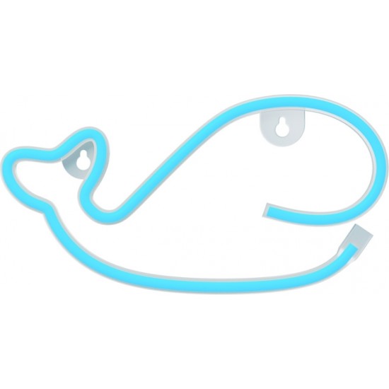 Neon LED Light WHALE blue Bat + USB FLNE19 Forever Light