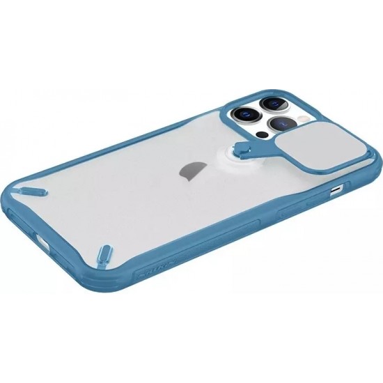 Nillkin Cyclops Case durable case with camera cover and foldable stand for iPhone 13 Pro blue