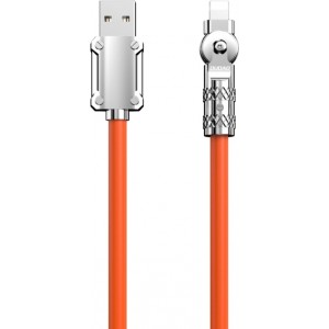 Dudao L24AL USB-A - Lightning angled cable with 180° rotation 30W 1m - orange