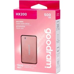 Goodram External SSD Drive HX200 500GB Rose Gold