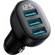 Joyroom JR-CCD03 3.4A car charger with 3x USB-A display - black