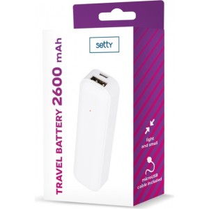 Telforceone S.a. Setty power bank 2600 mAh mini white