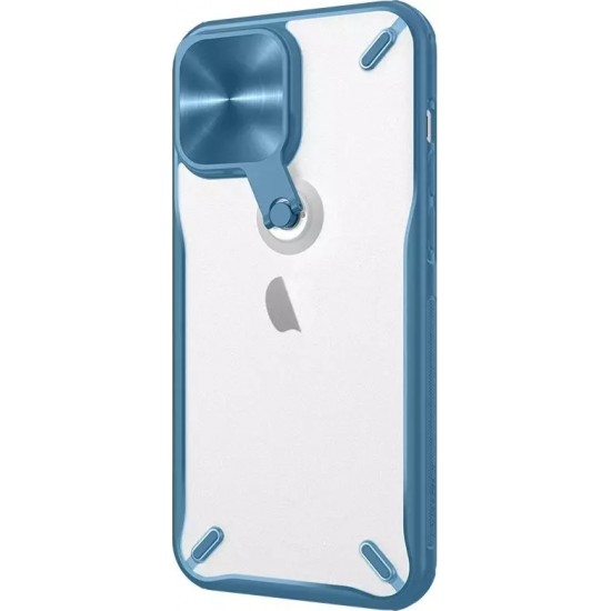 Nillkin Cyclops Case durable case with camera cover and foldable stand for iPhone 13 Pro blue