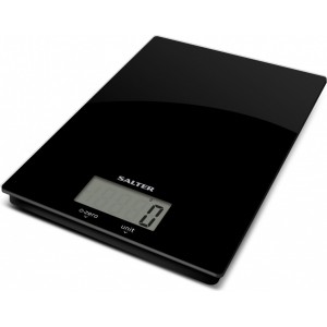 Salter 1170 BKDRCEU16 Ultra Slim Glass Digital Kitchen Scale - Black