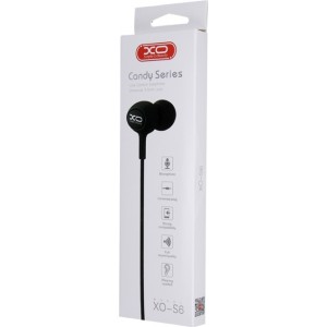 XO wired earphones S6 jack 3,5mm black