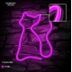 Neon LED Light CAT pink Bat + USB FLNE04 Forever Light