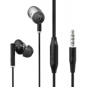 XO wired earphones EP67 jack 3,5 mm black