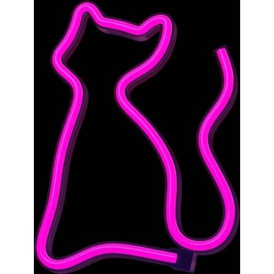 Neon LED Light CAT pink Bat + USB FLNE04 Forever Light