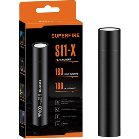 Superfire Mini flashlight Supfire S11-X, 700lm, USB