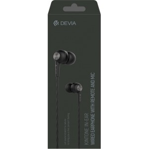 Devia wired earphones Kintone jack 3,5mm black