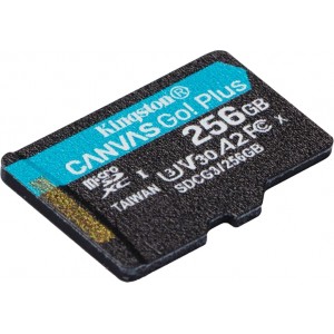 Kingston memory card 256GB microSDXC Canvas Go! Plus cl. 10 UHS-I 170 MB/s + adapter