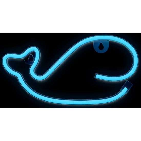 Neon LED Light WHALE blue Bat + USB FLNE19 Forever Light