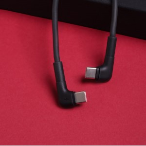 Maxlife MXUC-09 angle cable USB-C - USB-C 1,0 m 60W black