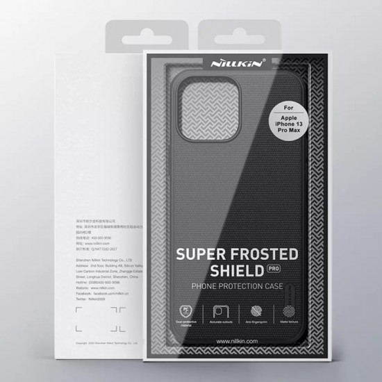 Nillkin Super Frosted Shield Pro durable case cover iPhone 13 Pro Max blue