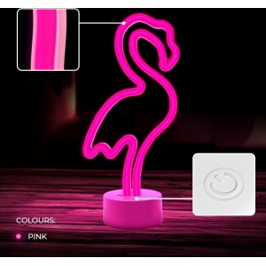 Neon LED on stand FLAMINGO pink USB-C FSC-11 Forever Light