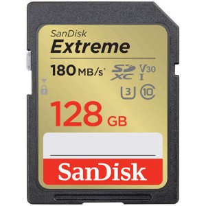 Sandisk EXTREME SDXC 128GB 180/90MB/s UHS-I U3 Memory Card (SDSDXVA-128G-GNCIN)