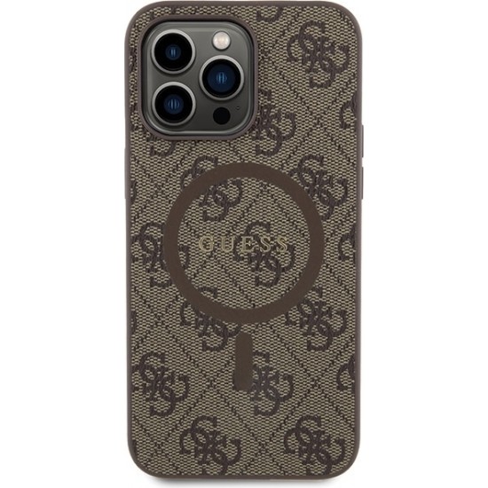 Cg Mobile Sas Guess case for iPhone 13 Pro 6,1" GUHMP13LG4GFRW brown HC MAGSAFE PU 4G RING CLASSIC LOGO