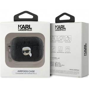 Karl Lagerfeld Monogram Karl Head case for AirPods Pro 2 - black