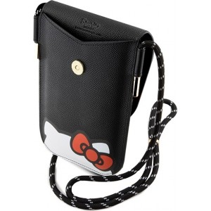 Hello Kitty Bag black Leather Hiding Kitty Cord