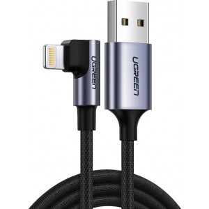 Ugreen US299 60521 angled Lightning / USB-A MFi cable 2.4A 1m - black