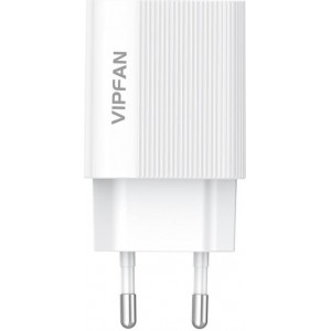 Vipfan Wall charger VFAN E01, 1x USB, 2.4A (white)