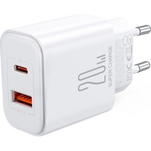 Joyroom EU Joyroom JR-TCF05 20W USB-A USB-C charger + USB-C cable - white