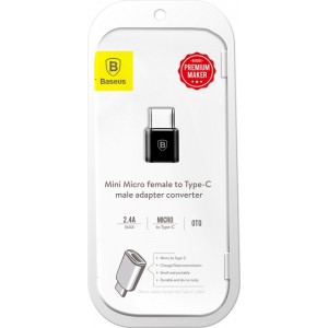 Baseus OTG adapter microUSB - USB-C black